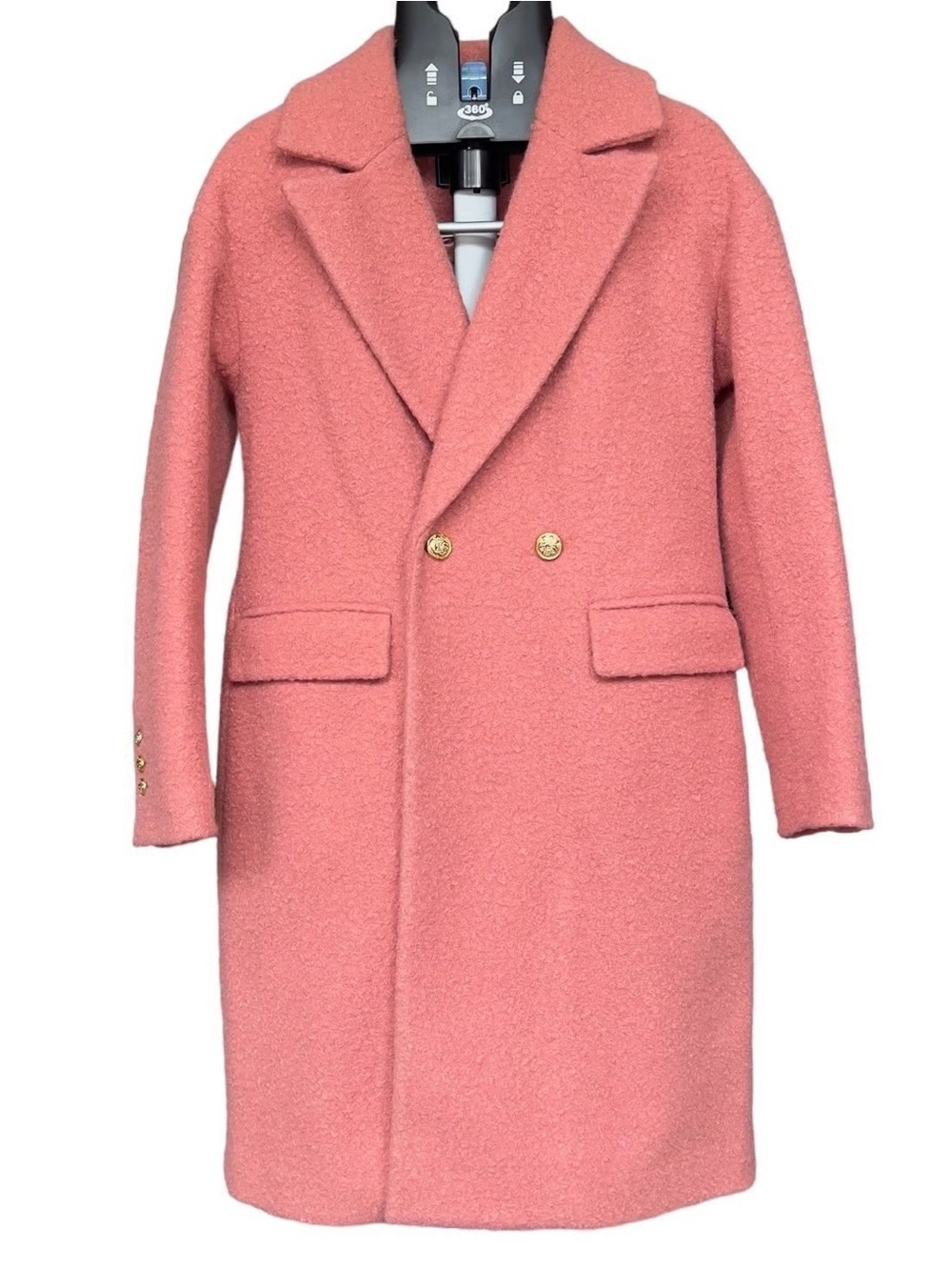 BCBGMaxAzria BCBG Peony Pink Double-Breasted Coat